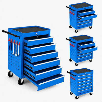 6 Drawer Rolling Tool Chest with Locking Wheels