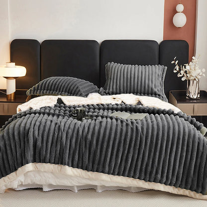 1pc Weighted Fleece Blanket -Soft, Warm