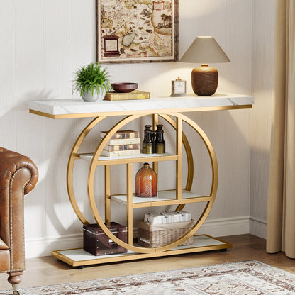 41.3-Inch 4-Tier Industrial Entryway Table