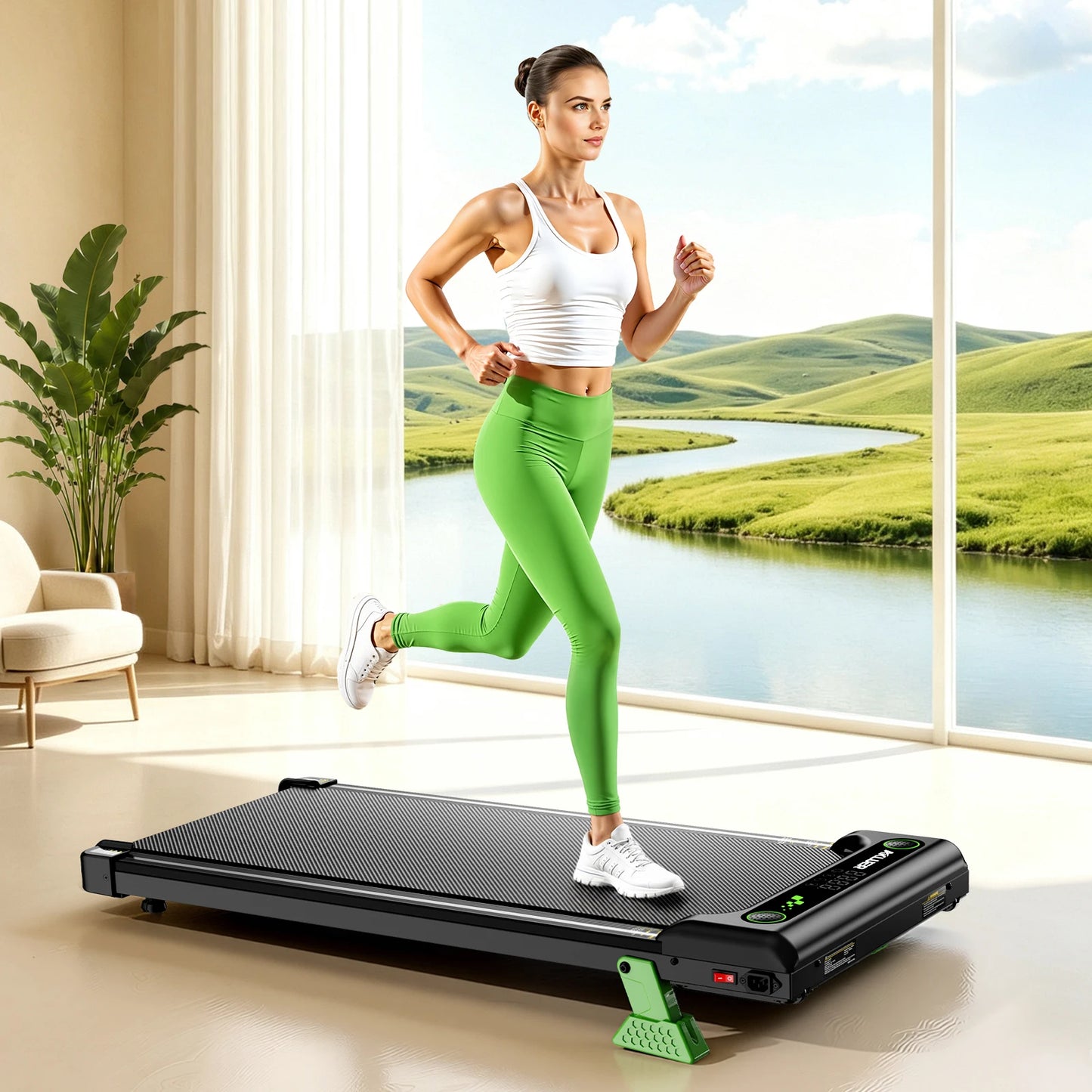 2.5HP Portable Walking Treadmill with 300Lbs Capacity