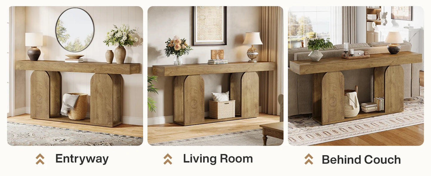 Entryway Accent Table with U-Shaped Base