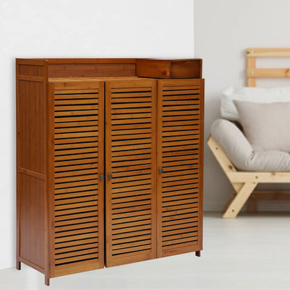 7 Tier Multifunctional Bamboo Shoe Rack Organizer