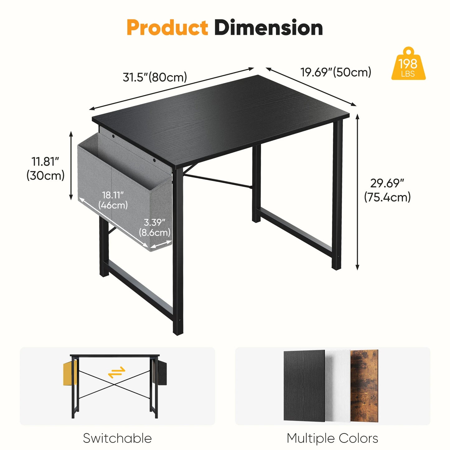 Computer Office Desk with Storage