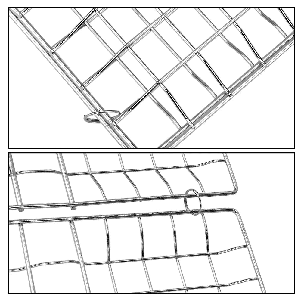 Stainless Steel Grill Mesh with Wooden Handle