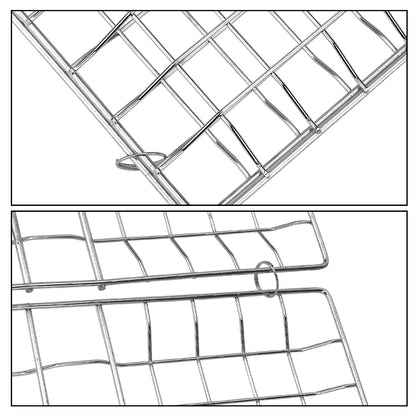 Stainless Steel Grill Mesh with Wooden Handle