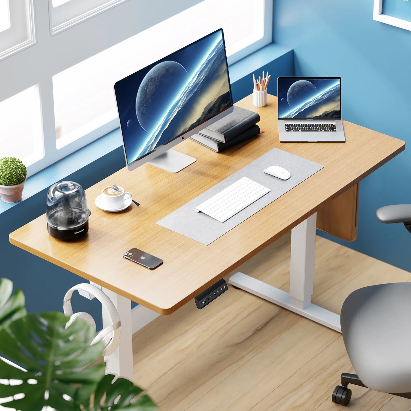 Electric Standing Desk Height Adjustable 40x24 Inch.