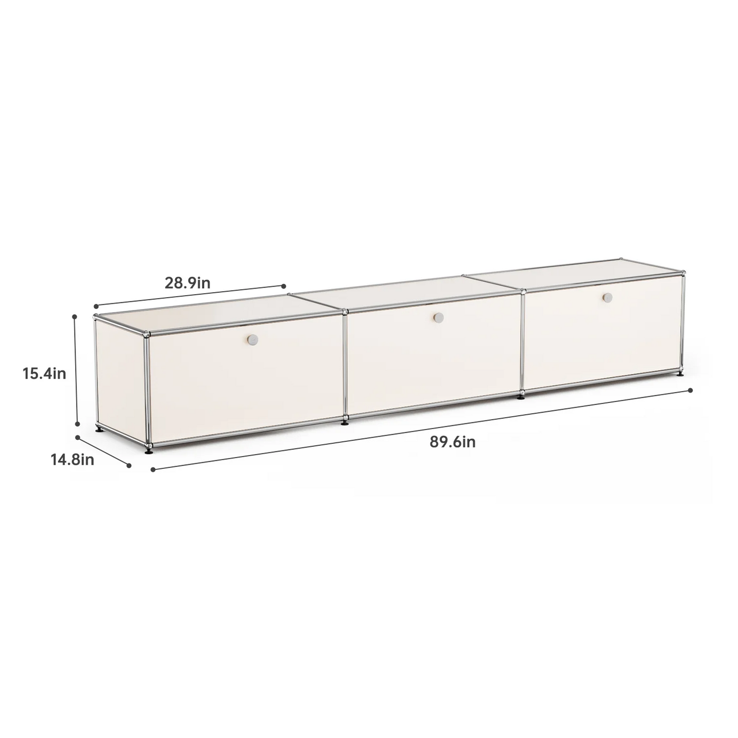 Modern Modular Metal Storage Cabinet Freestanding Organizer
