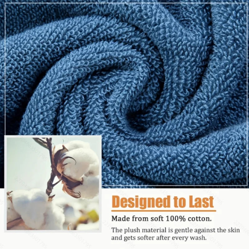 100% Cotton Towels with Gold Thread Decoration
