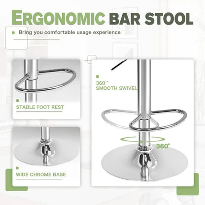 Pu Leather Swivel Adjustable Hydraulic Bar Stool