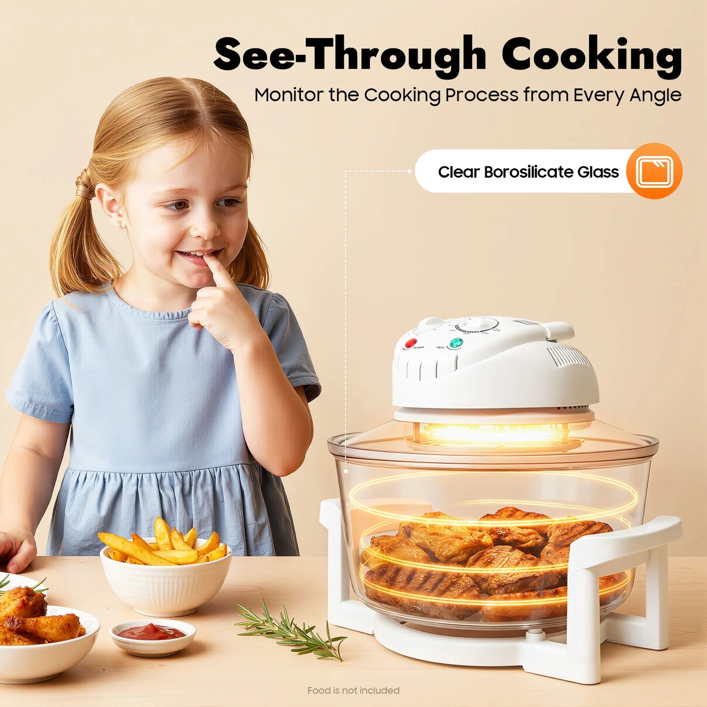 17.96Qt Visual Air Fryer Grill Rack