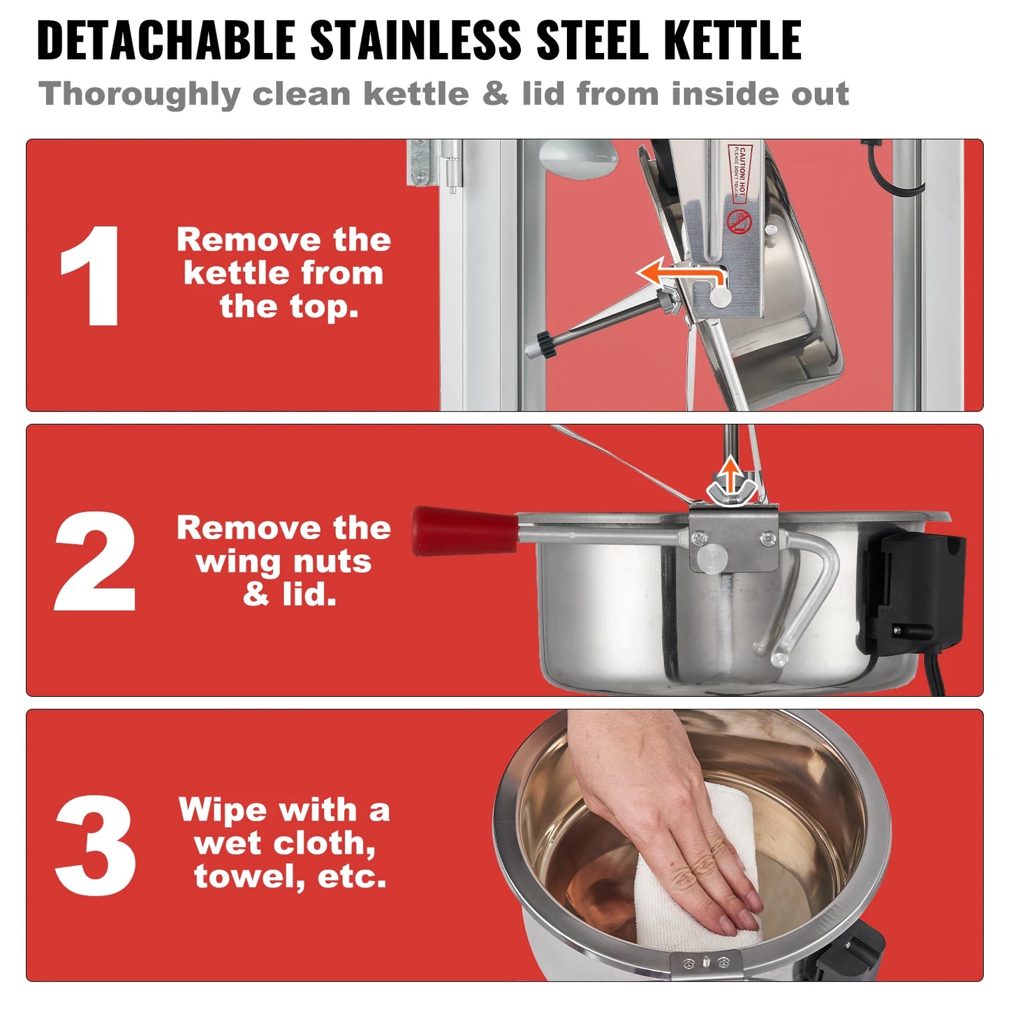 8/12Oz Electric Popcorn Maker Commercial Popper Machine