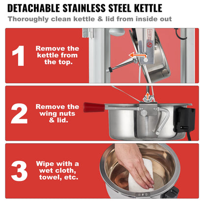 8/12Oz Electric Popcorn Maker Commercial Popper Machine