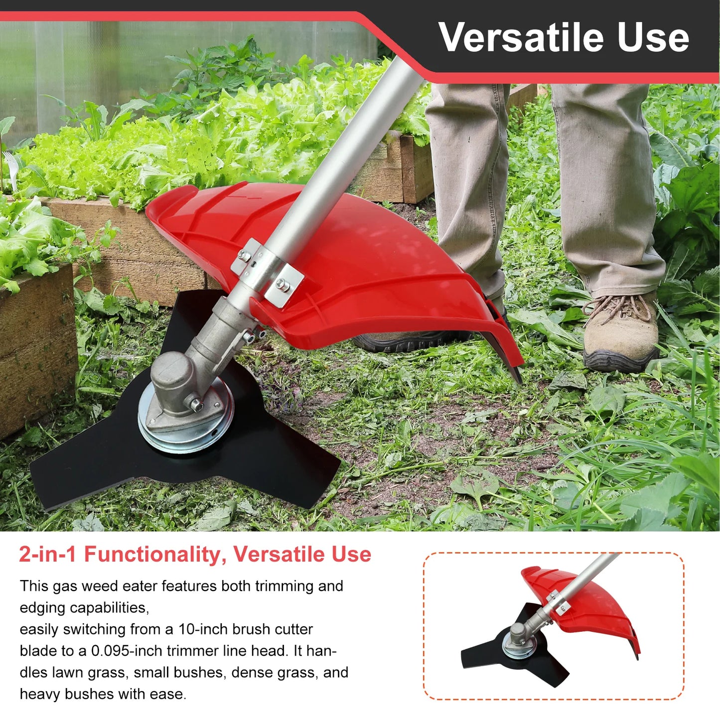 4-Stroke Gas Weed Eater 15lb 13 in