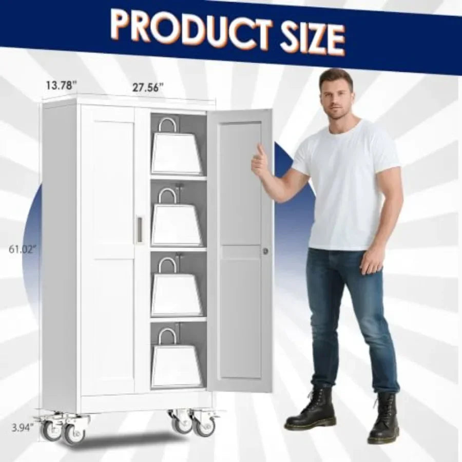 Rolling Metal Garage Storage Cabinet