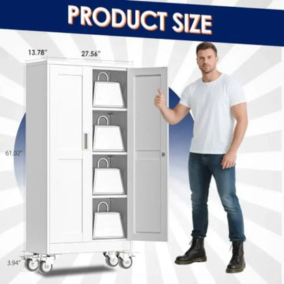 Rolling Metal Garage Storage Cabinet