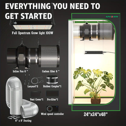 2x2 AG1000 LED Grow Tent Package