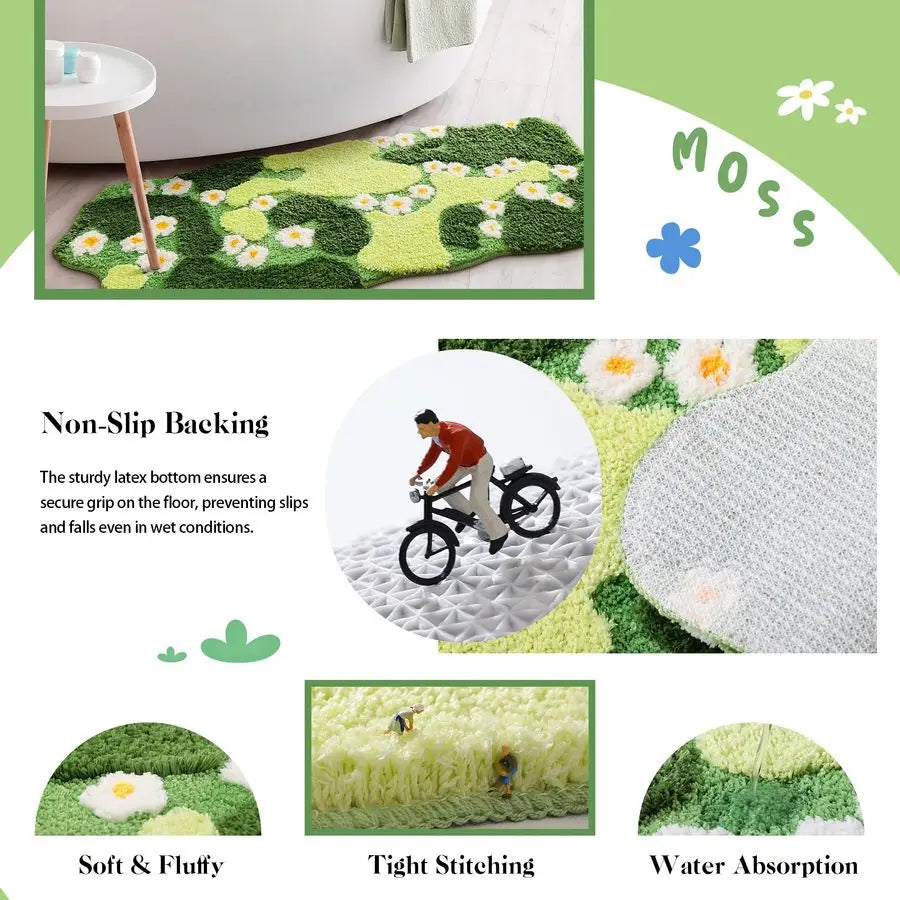 Green Bathroom Rug, Mat