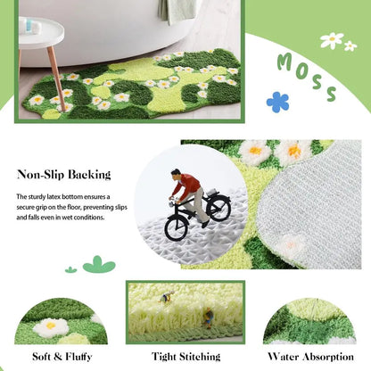 Green Bathroom Rug, Mat