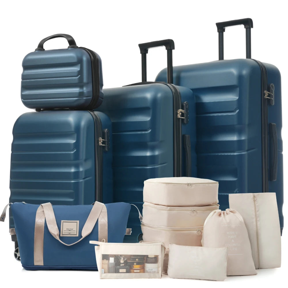 6-Piece ABS Hard-Shell Luggage Set