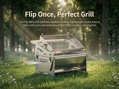 360° Portable Foldable Rotating Charcoal Grill