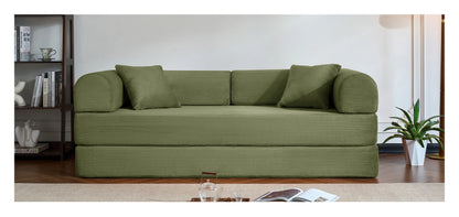 79’’ Folding Convertible Corduroy Sofa Bed