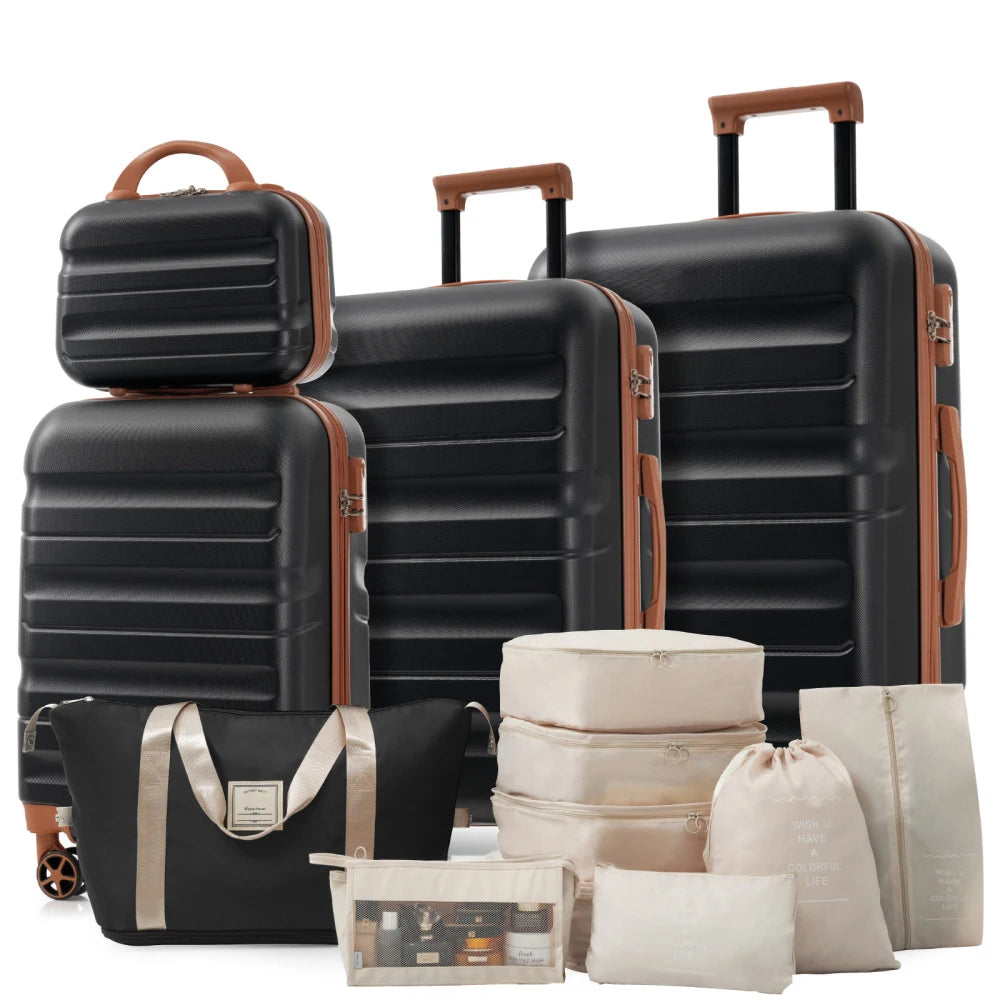 6-Piece ABS Hard-Shell Luggage Set
