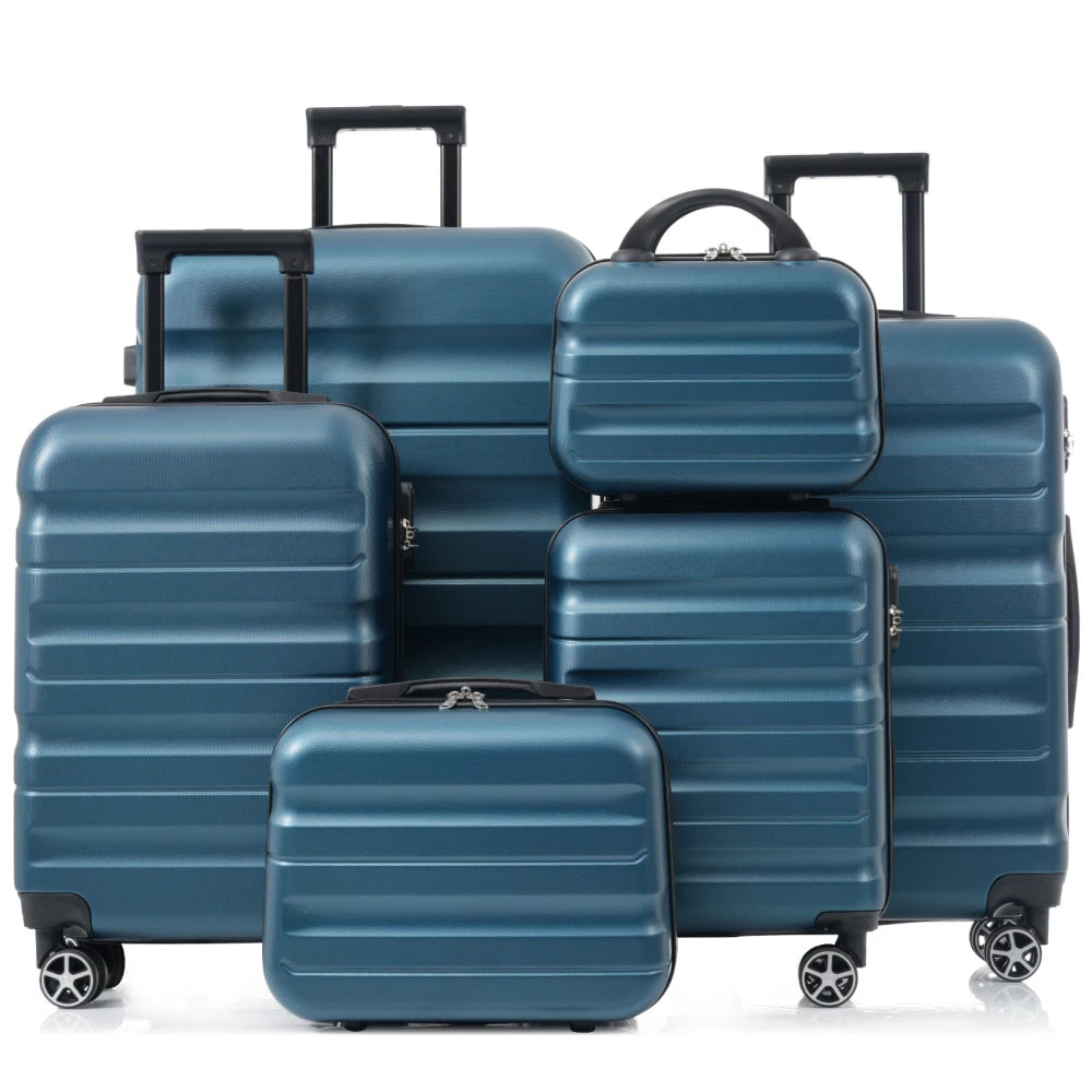 6-Piece ABS Hard-Shell Luggage Set