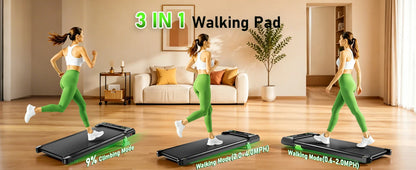2.5HP Portable Walking Treadmill with 300Lbs Capacity