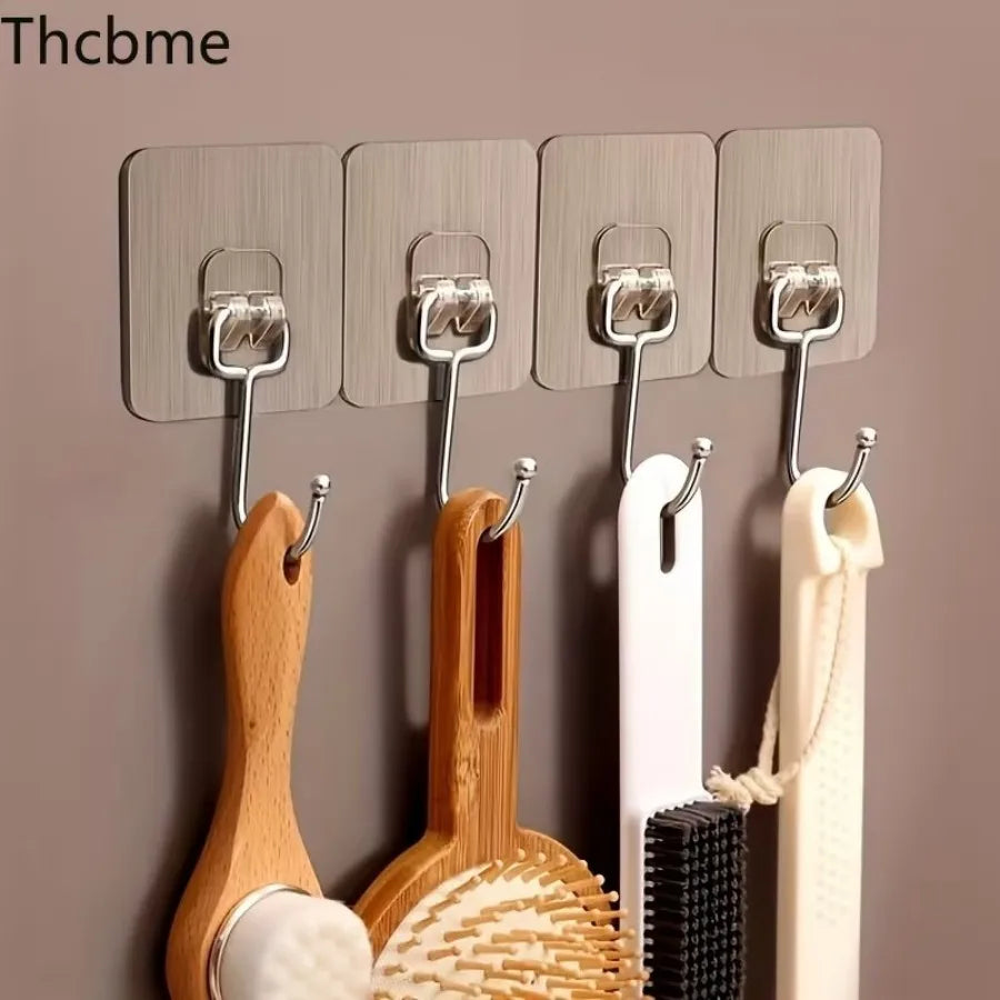 10pcs Transparent Heavy Duty Adhesive Wall Hooks