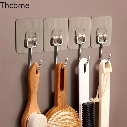 10pcs Transparent Heavy Duty Adhesive Wall Hooks