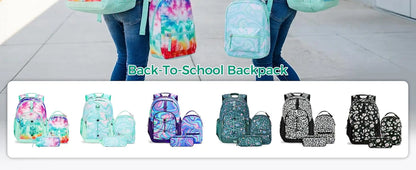 Girls School Backpack with Lunch Box