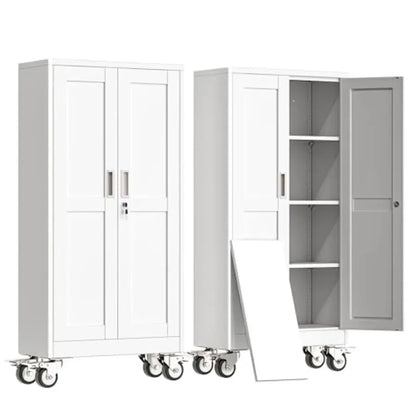 Rolling Metal Garage Storage Cabinet
