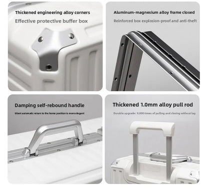 2-Pieces New Ultra Sturdy Aluminum Frame Luggage