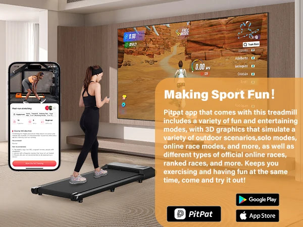 300lbs Capacity, 2.5HP Treadmill for Home