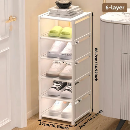 Dustproof Single-Row Multi-Layer Shoe Storage