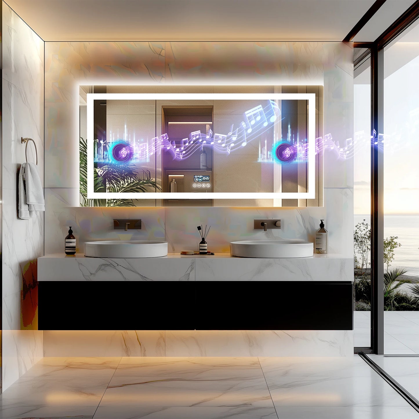 Dimmable LED Bathroom Vanity Mirror