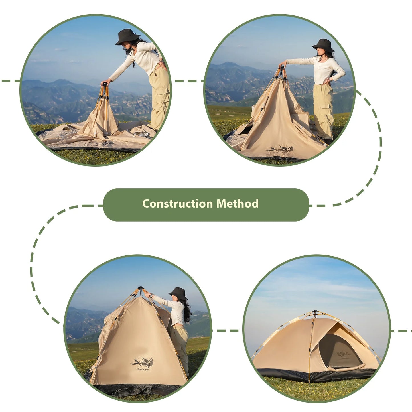 Easy to Assemble Portable 3-4 Person tent