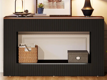 55-Inch Wood Entryway Table with Storage