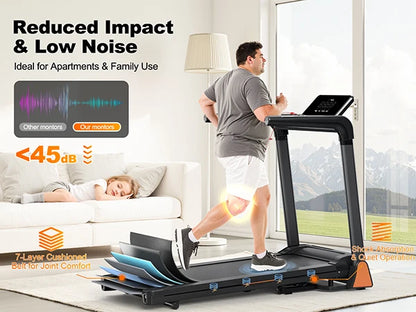 Folding Treadmill 3.5 Horsepower 0.5-8.5MPH 330LBS Capacity