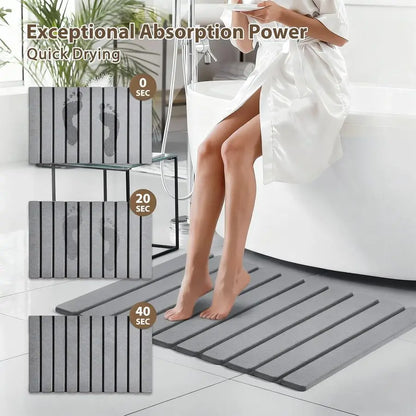 Bath Mat for Bathroom with Absorbing Tray