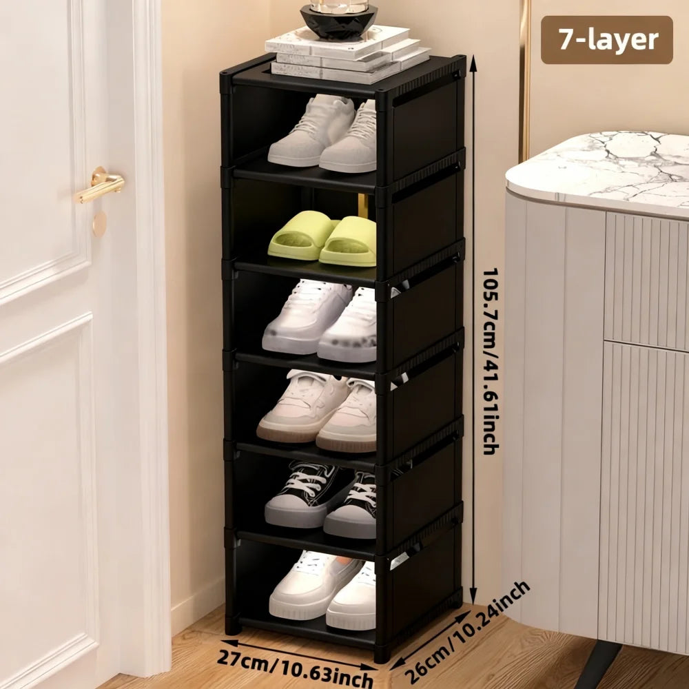 Dustproof Single-Row Multi-Layer Shoe Storage