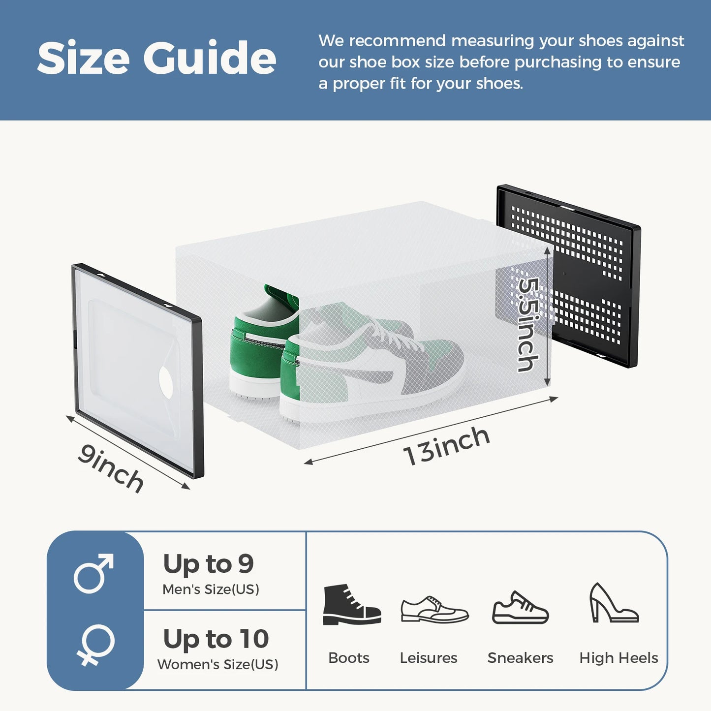 12/15 Pack Plastic Stackable Shoe Organizer