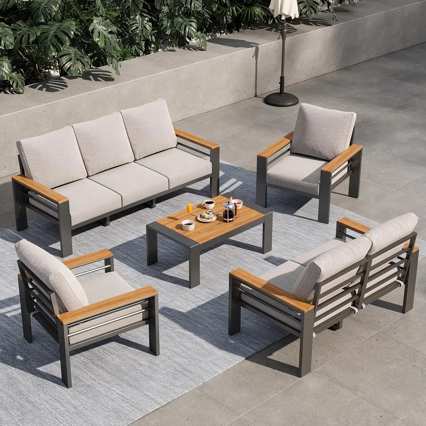 Outdoor Patio Furniture Set, with Coffee Table