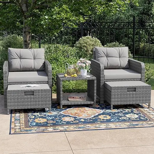 5 Piece Patio Conversation Set