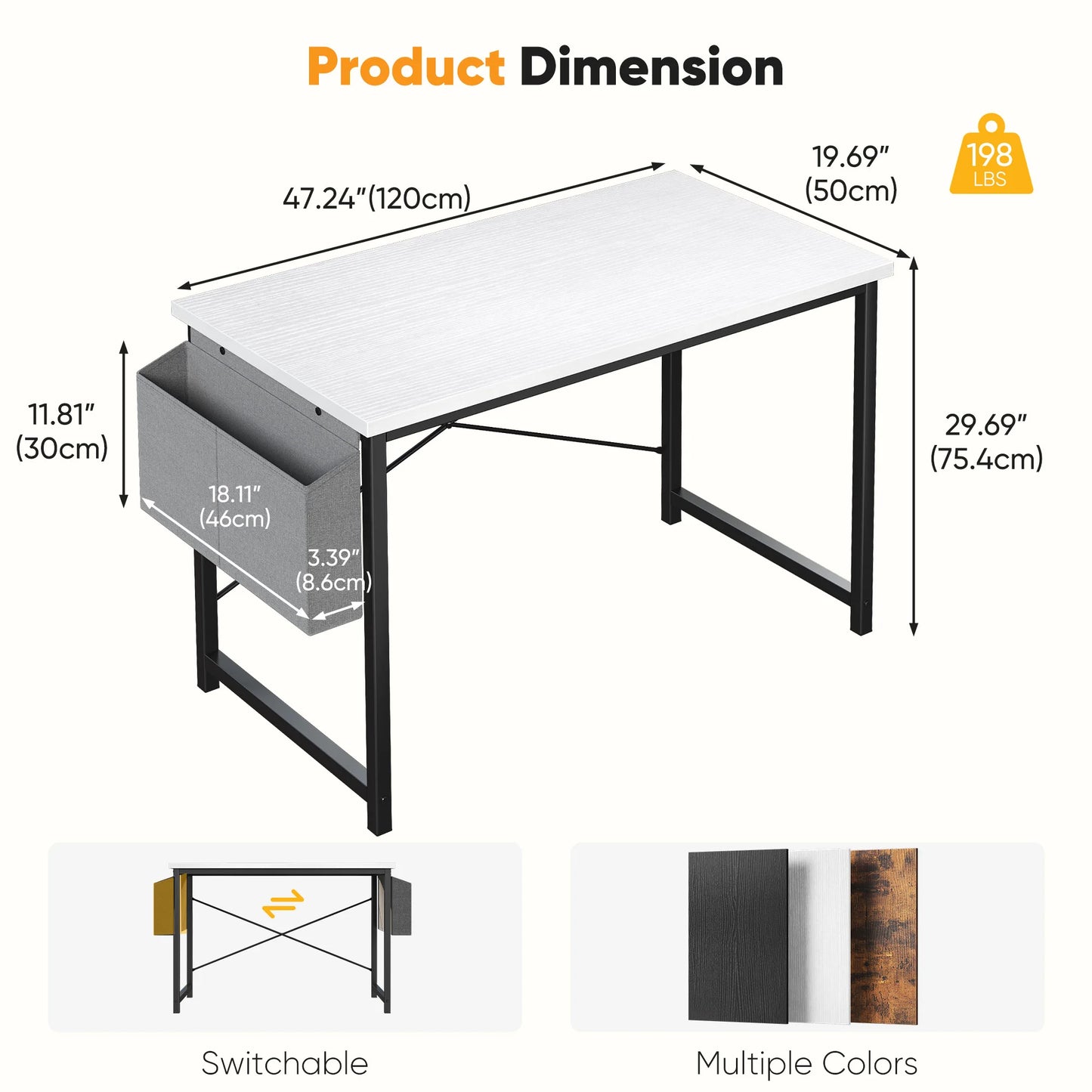 Computer Office Desk with Storage