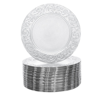 100 Silver Charger Plate Set