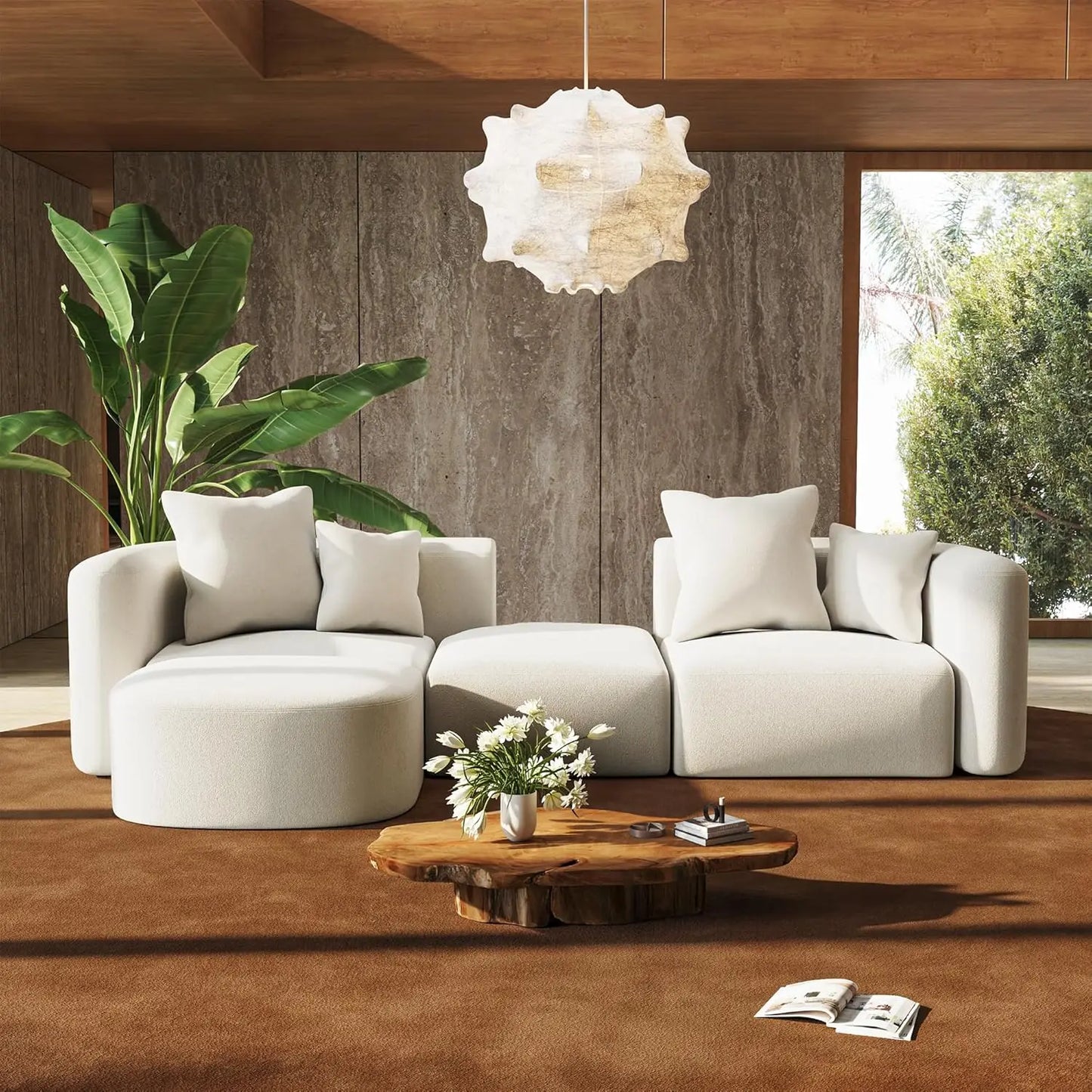 Luxury Modular Sectional Couches with Ottoman