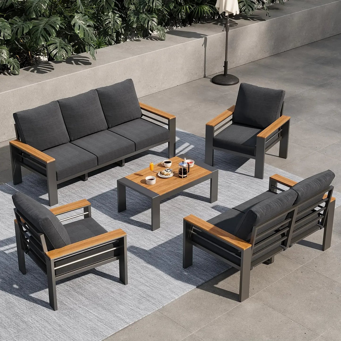Outdoor Patio Furniture Set, with Coffee Table