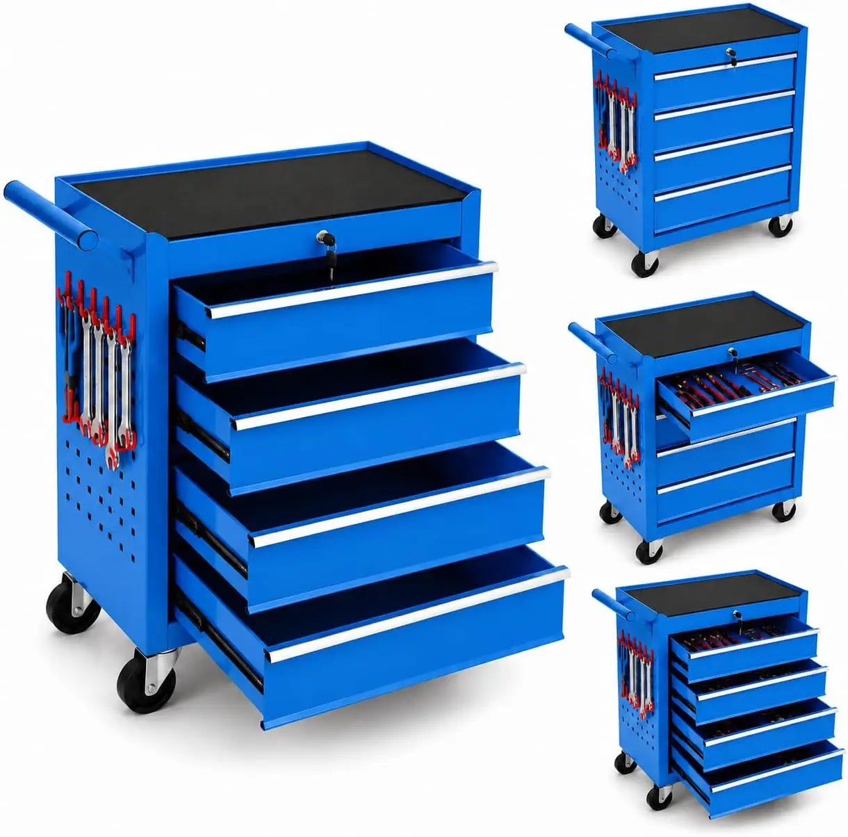 Locking 4 Drawer Rolling Tool Chest