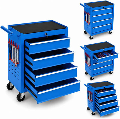 Locking 4 Drawer Rolling Tool Chest